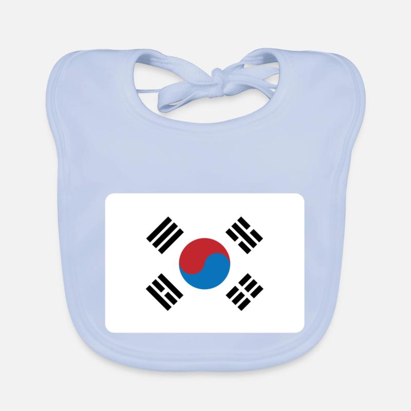 DRAPEAU DE LA CORÉE DU SUD Bavoir bio Bébé