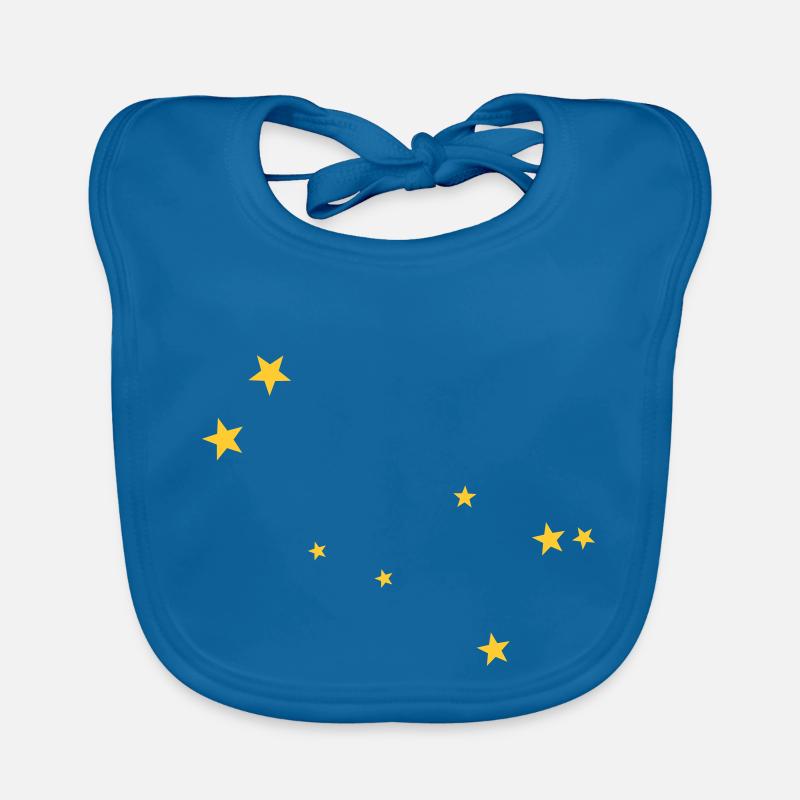 Constellation des Gémeaux - Bavoir bio Bébé - bleu paon
