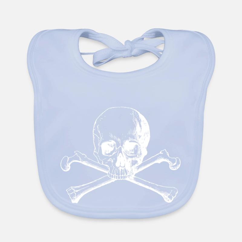 Skull with crossbones Organic Baby Bibs
