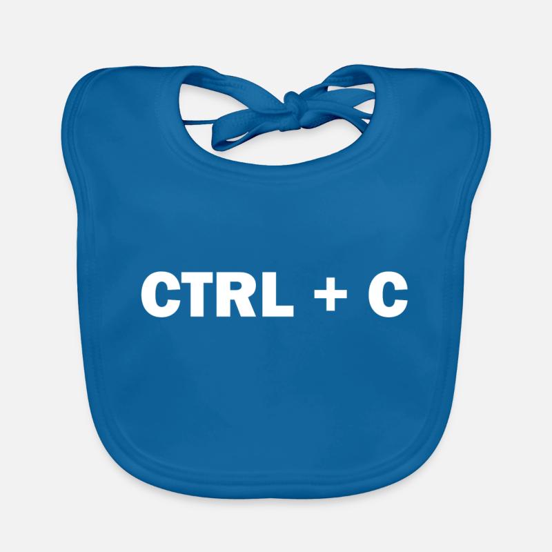 CTRL + C - Bavoir bio Bébé - bleu paon