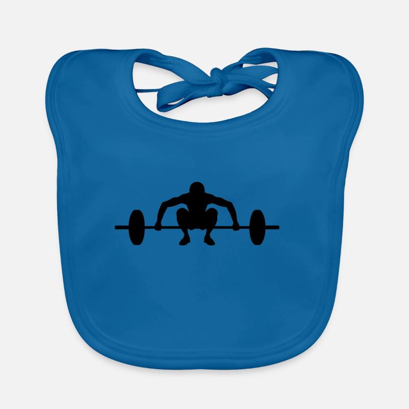 Barbell schwarz Baby Bio-Lätzchen