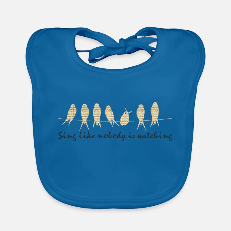 Sing - Baby Bio-Lätzchen - Pfauenblau