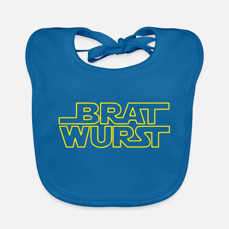 Bratwurst Science Fiction - Baby Bio-Lätzchen - Pfauenblau