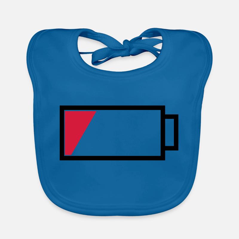 Batterie vide - Bavoir bio Bébé - bleu paon