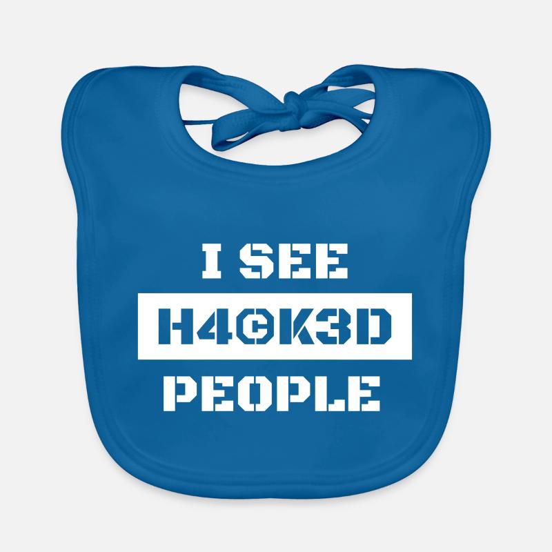 I SEE HACKED PEOLE Bavoir bio Bébé