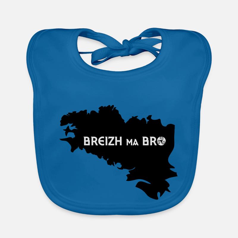 BREIZH MA BRO - Baby Bio-Lätzchen - Pfauenblau