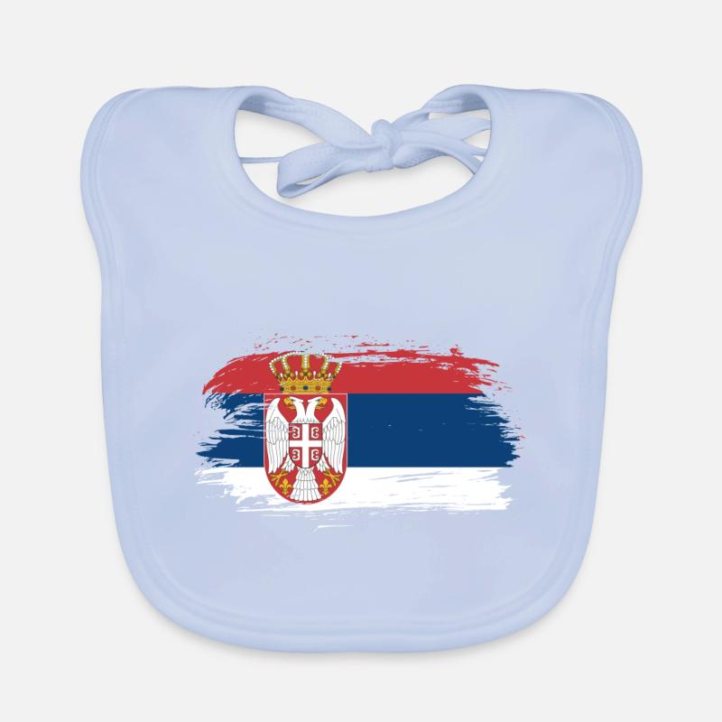 Drapeau Serbie Bavoir bio Bébé