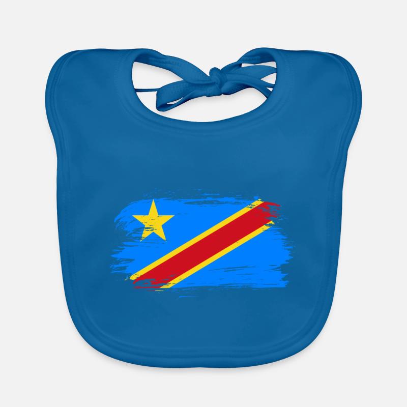 Drapeau du Congo Bavoir bio Bébé