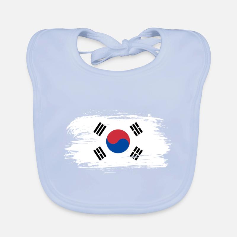 Drapeau de la Corée du Sud Bavoir bio Bébé