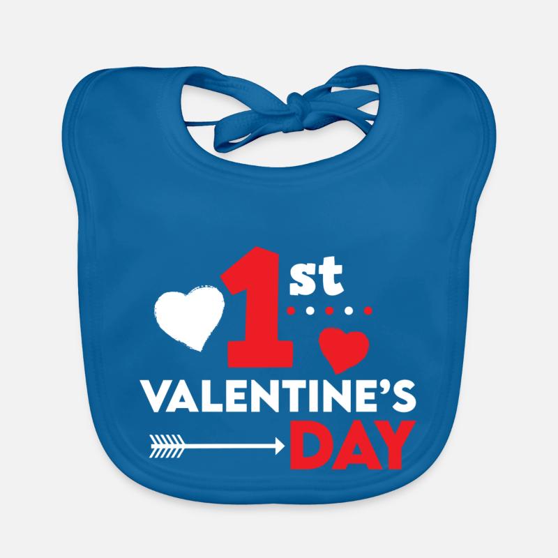 Valentinstag 1st valentine´s day Baby Bio-Lätzchen