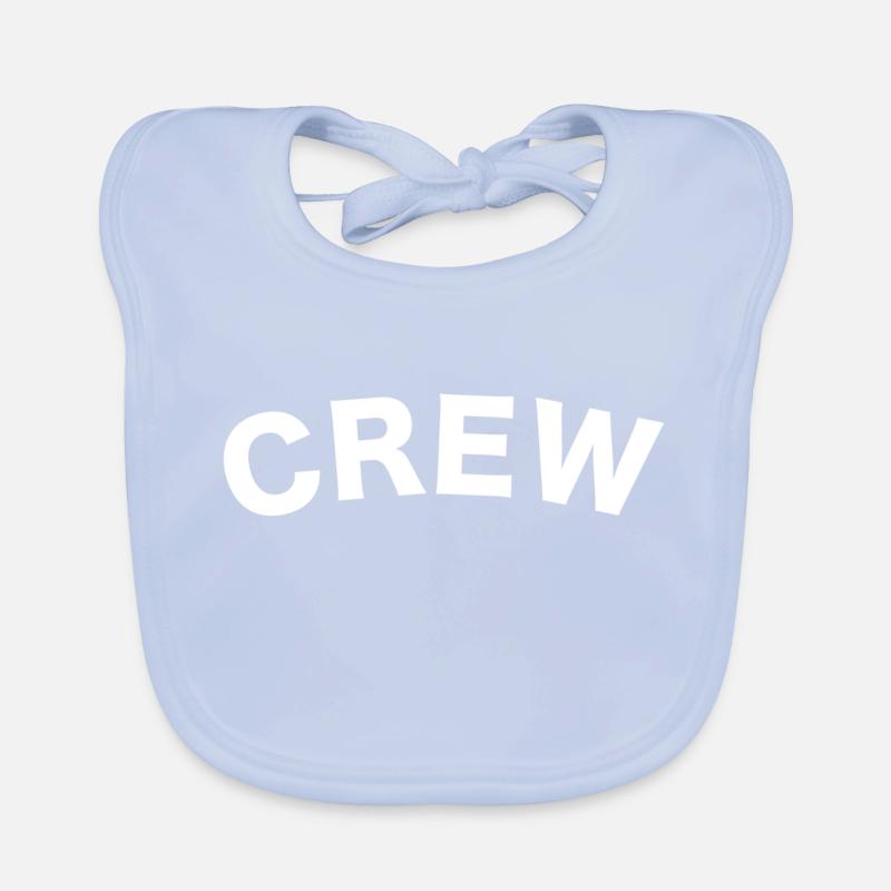 Crew Logo White Organic Baby Bibs
