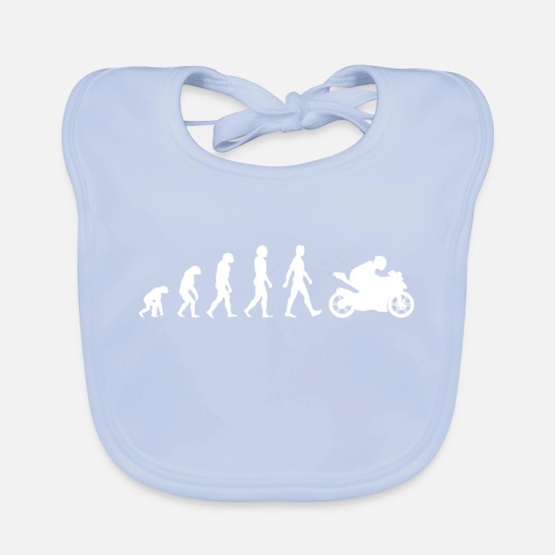 Moto motocyclistes Evolution Bavoir bio Bébé