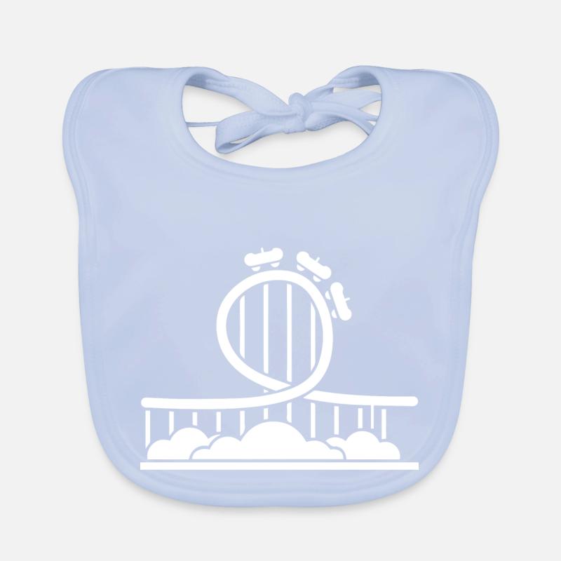 Rollercoaster Roller Coaster Organic Baby Bibs