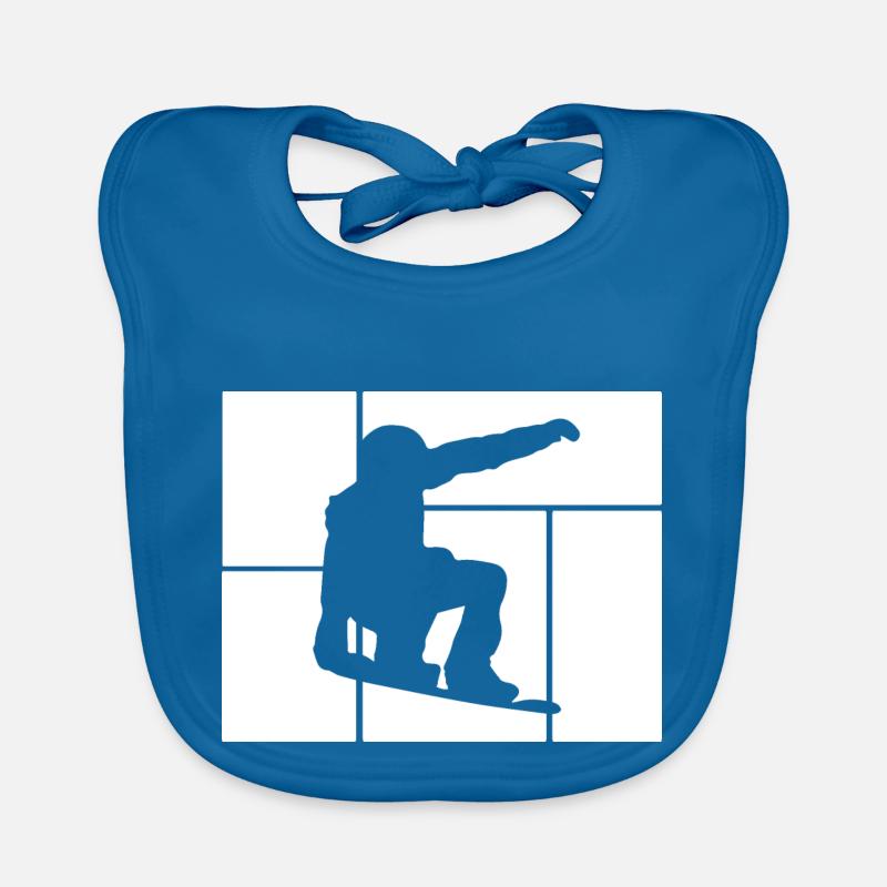 Snowboard Snowboarder Baby Bio-Lätzchen