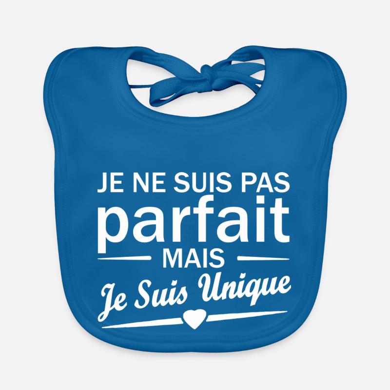 pas parfait mais unique / je suis unique Bavoir bio Bébé