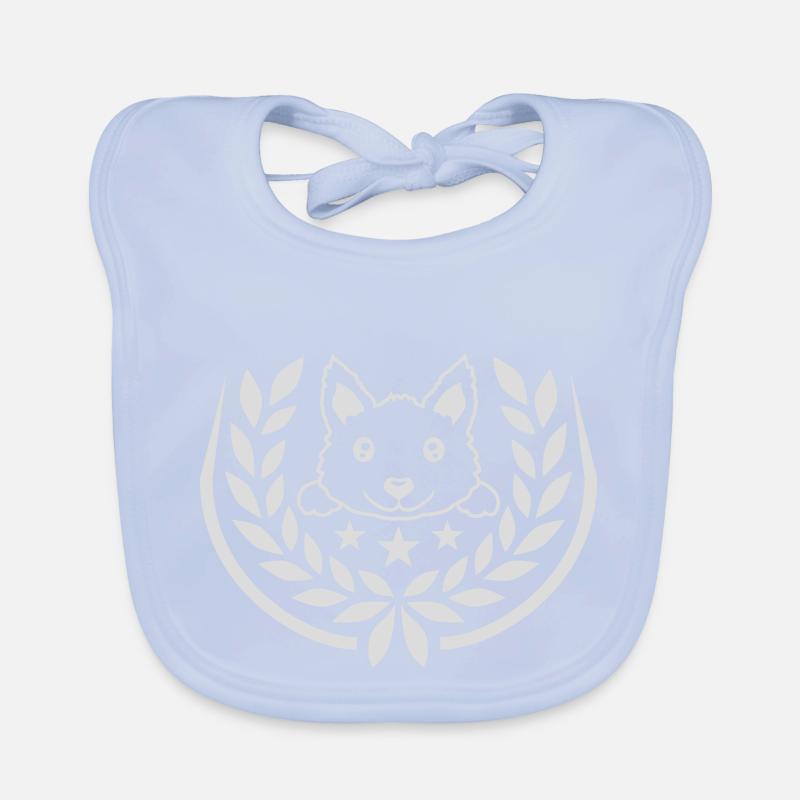 Sterne Lorbeerkranz Hund Design Baby Bio-Lätzchen