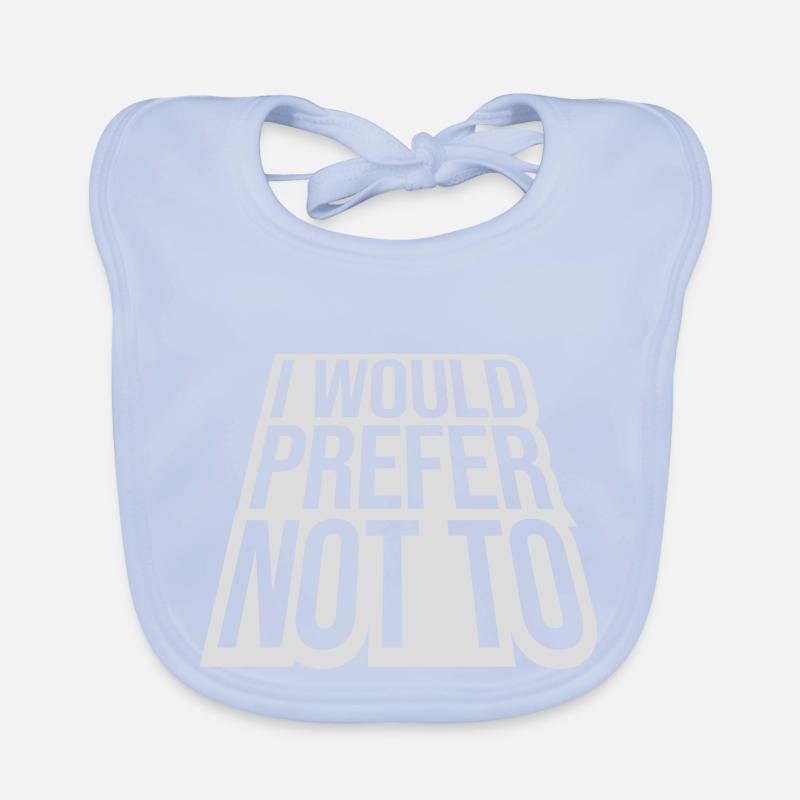 I prefer not to Organic Baby Bibs