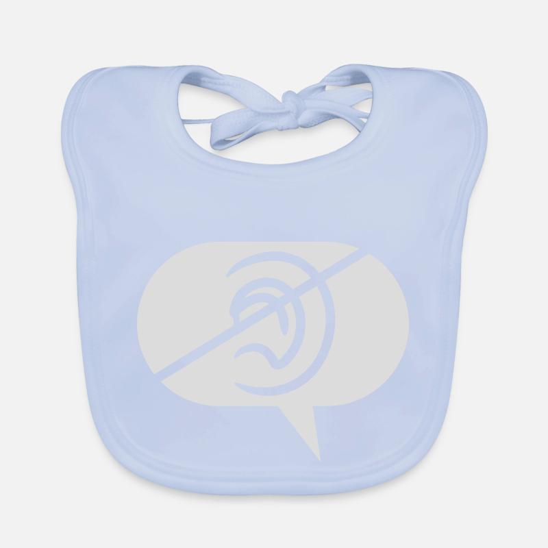 Symbole d’écoute interdit Bulle de discours Bavoir bio Bébé