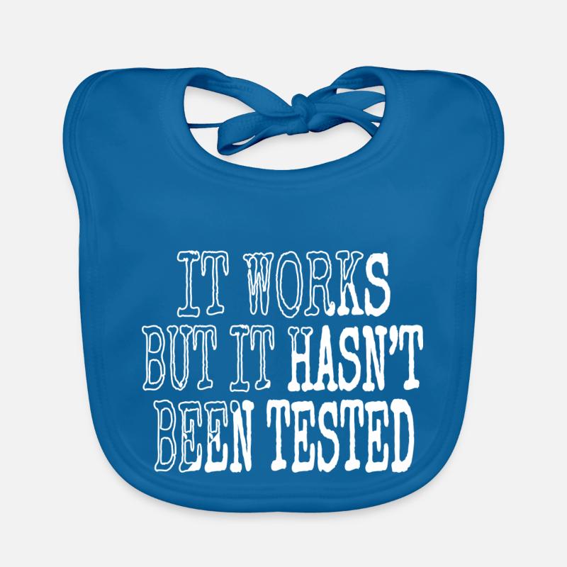 Programming Programming Language - Organic Baby Bibs - peacock-blue