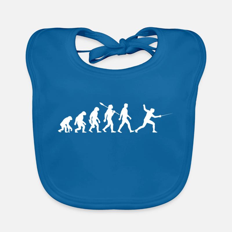 Evolution - Fechten - Fechter - Kampfsport Baby Bio-Lätzchen