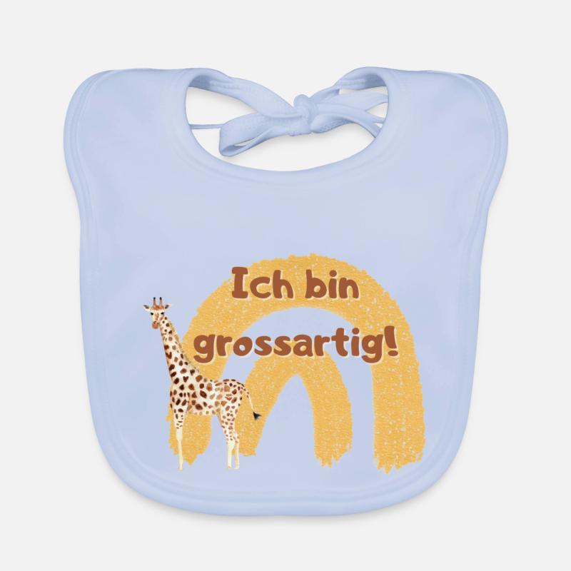 Affirmation for Children's Giraffe Self-Confidence Organic Baby Bibs