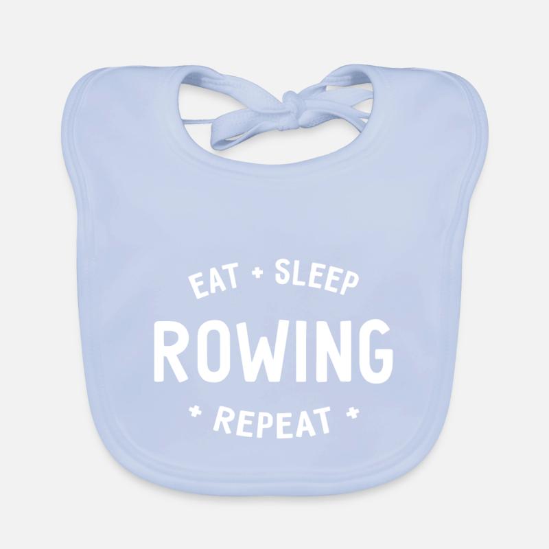 Eat Sleep Rowing Repeat - Rudern - Ruderer Baby Bio-Lätzchen