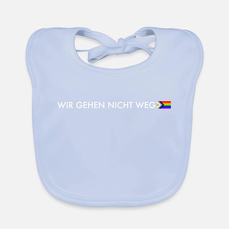 We're Not Going Away – Progress Pride Statement Organic Baby Bibs