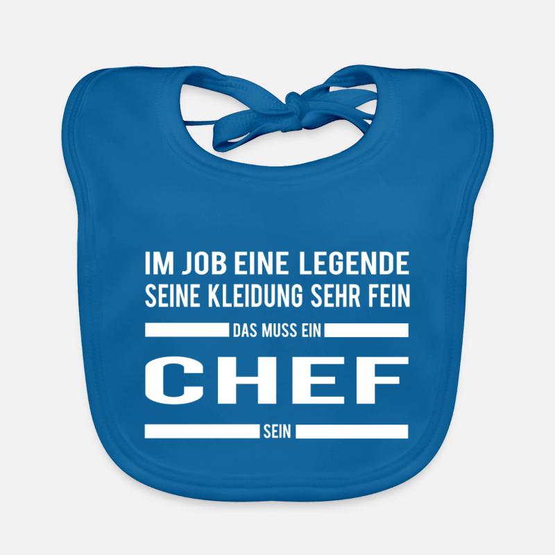 Chef - Baby Bio-Lätzchen - Pfauenblau