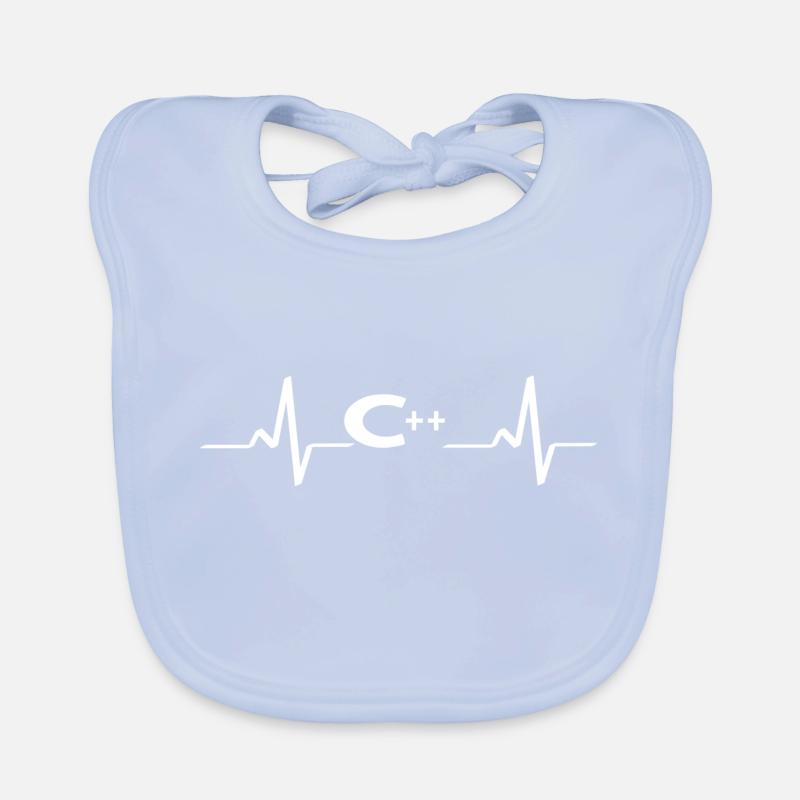 Computer heartbeat IT programmer informatics Organic Baby Bibs