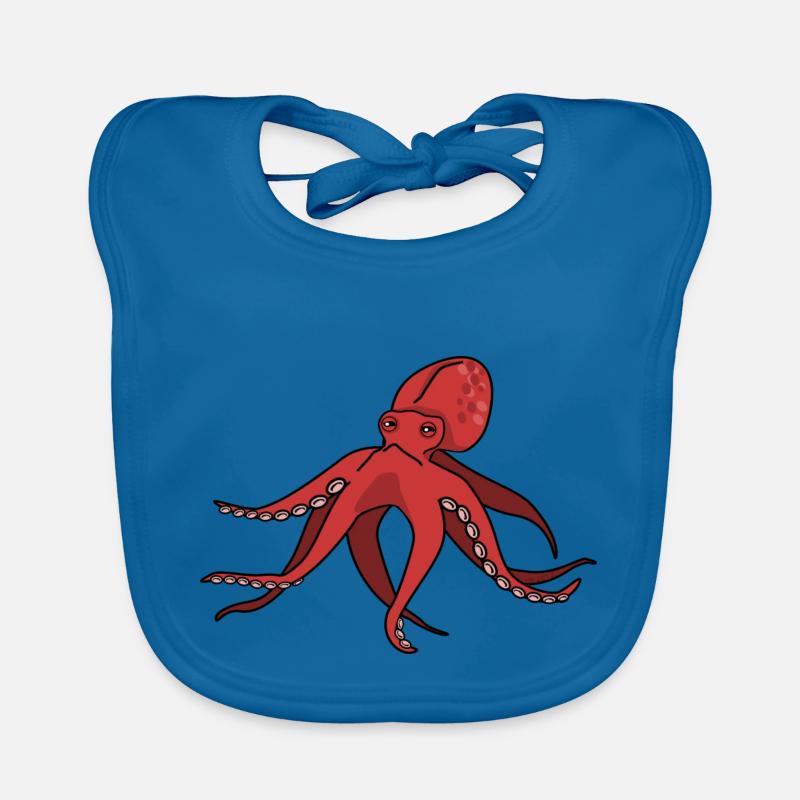 squid giant octopus octopus octopus squid sepia fish Organic Baby Bibs
