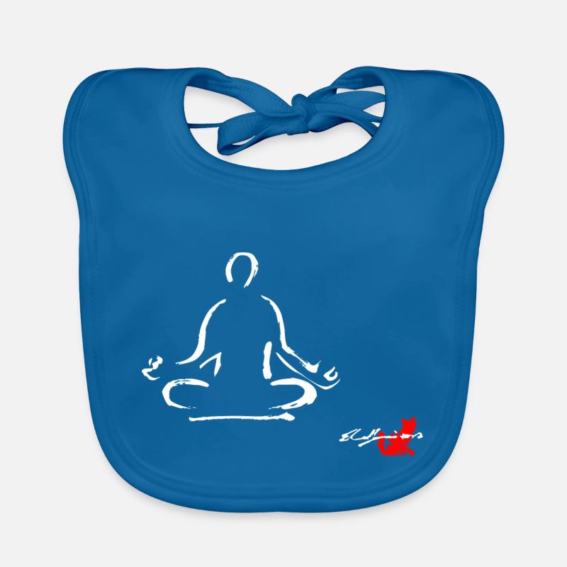 YOGA - Bavoir bio Bébé - bleu paon