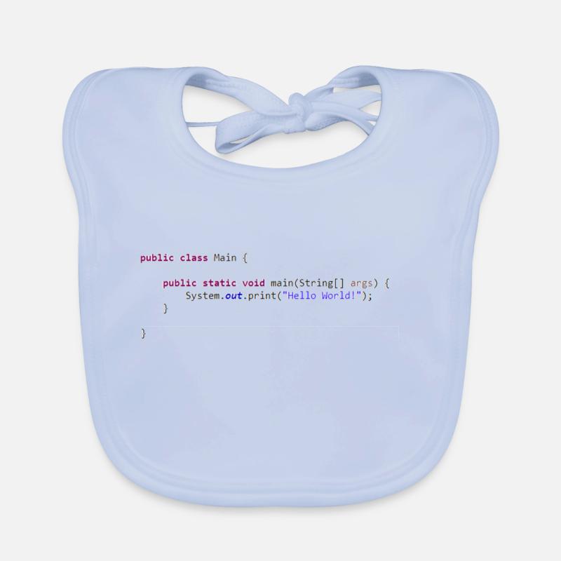 Java Hello World! Geschenkidee Baby Bio-Lätzchen