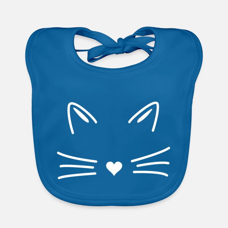 Katze mit Herz Geschenkidee Baby Bio-Lätzchen