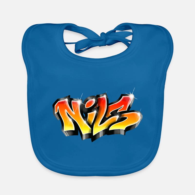 Graffiti NILS Print on everything Baby Bio-Lätzchen