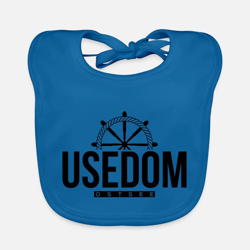 Usedom - Baby Bio-Lätzchen - Pfauenblau