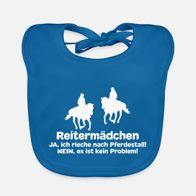 Reitermädchen Reiten Pferde Pferdespruch Baby Bio-Lätzchen