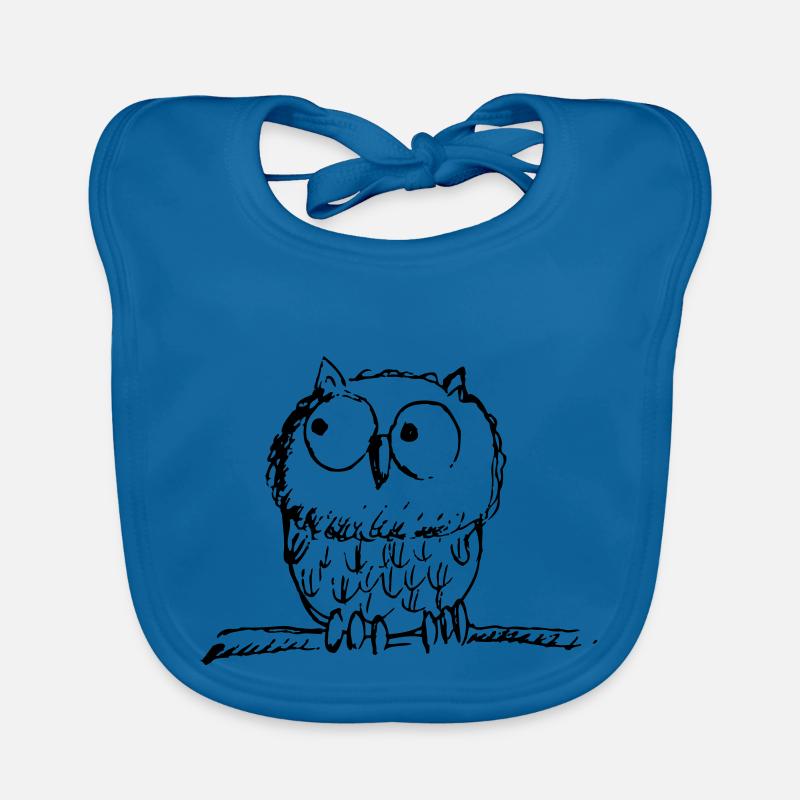 Waldkauz, Käuzchen, Eule, Uhu Baby Bio-Lätzchen