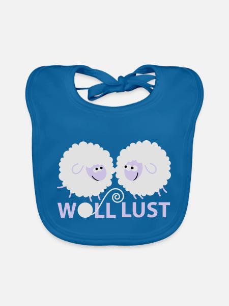Woll Lust - Baby Bio-Lätzchen - Pfauenblau - Vorne