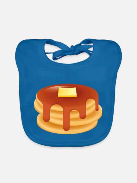 Smiley Pancake - Baby Bio-Lätzchen - Pfauenblau