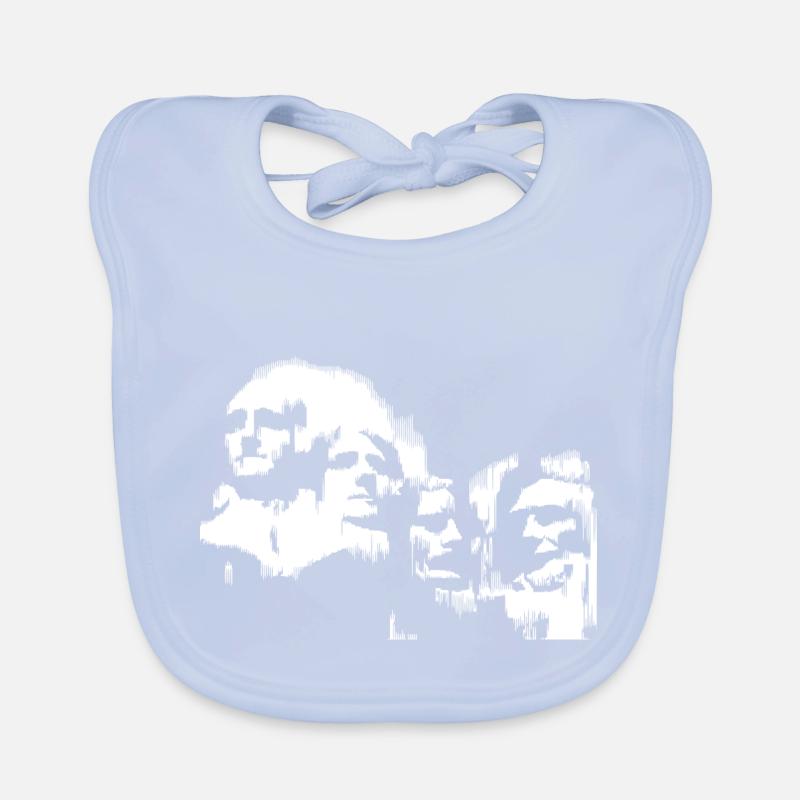 Mount Rushmore (white DDP) Baby Bio-Lätzchen
