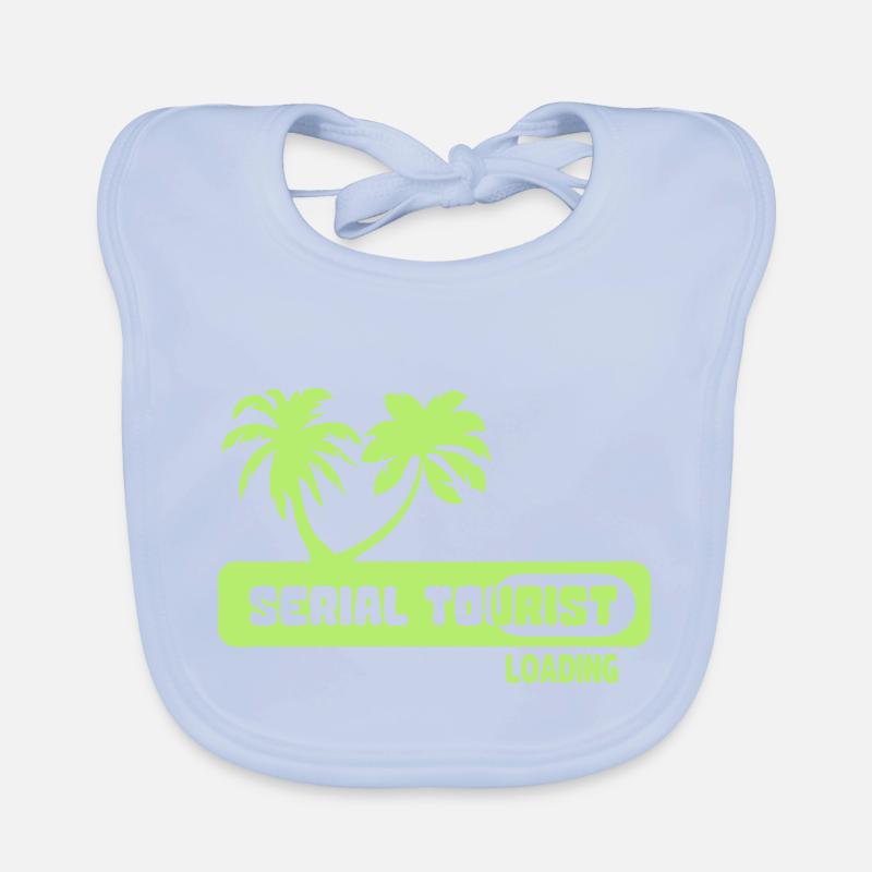 serial tourist citation palm loading humor Organic Baby Bibs