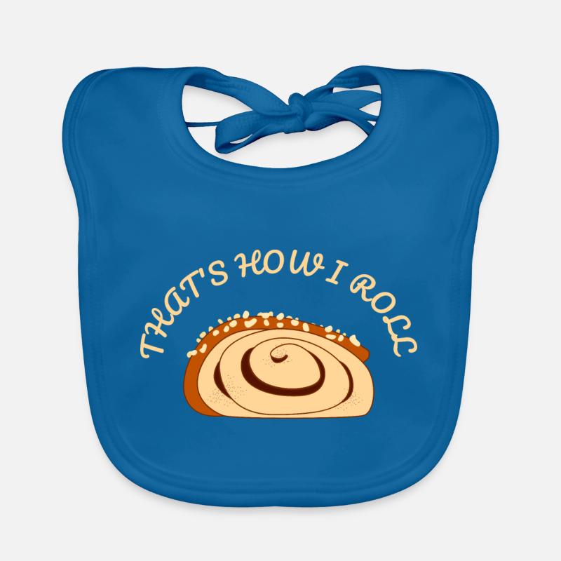 C'EST COMMENT JE ROULE - Funny Cinnamon Roll Bavoir bio Bébé