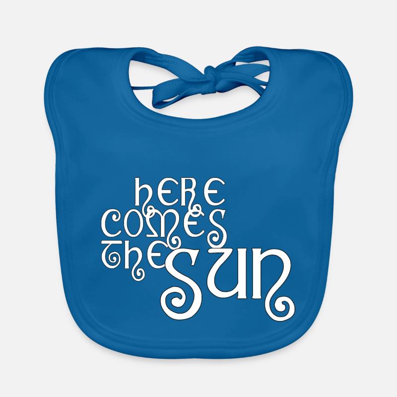 Here comes the sun - White Organic Baby Bibs