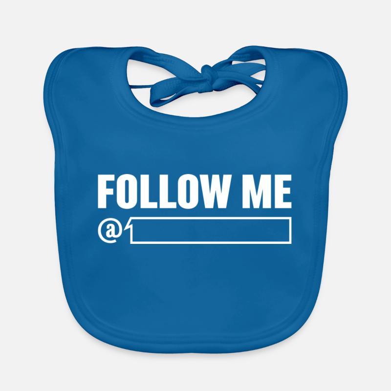 Follow me with nickname (white) Bavoir bio Bébé
