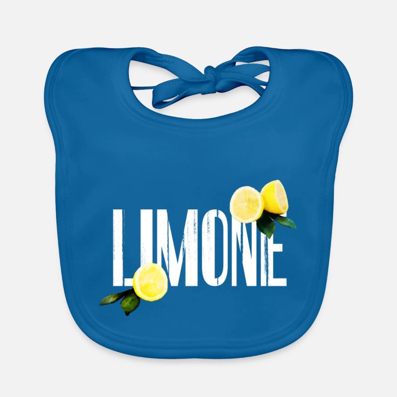 Limone Light - Baby Bio-Lätzchen - Pfauenblau