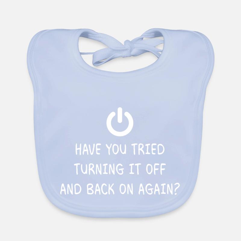 Turning it off Programming Computer Science Gift Organic Baby Bibs