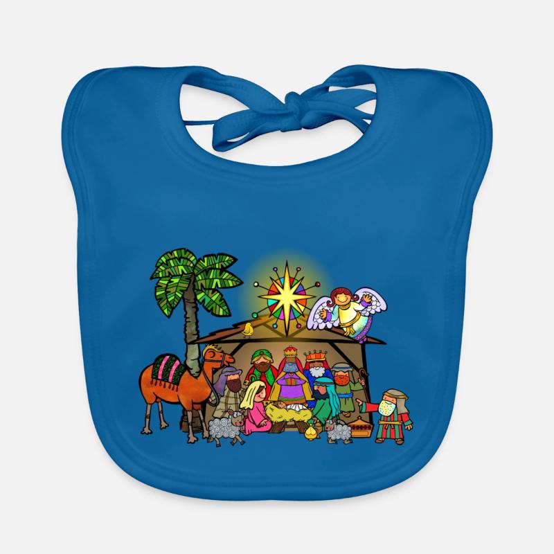 Weihnachtskrippe Baby Bio-Lätzchen