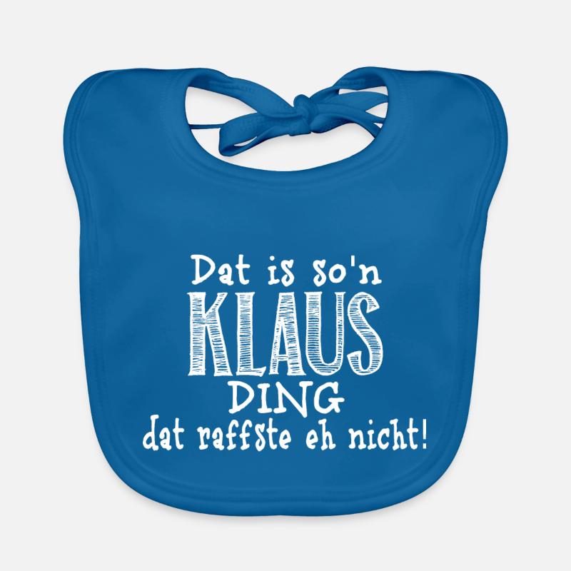 Klaus - Baby Bio-Lätzchen - Pfauenblau