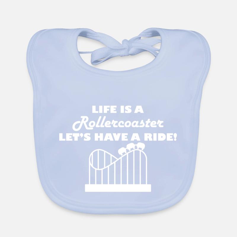 Rollercoaster Achterbahn Baby Bio-Lätzchen