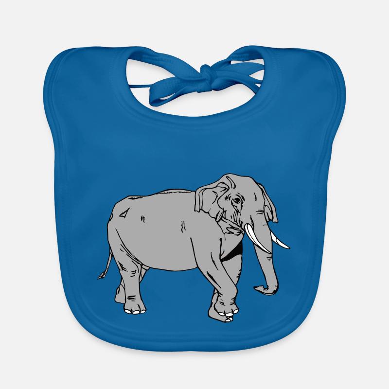 Éléphant Bavoir bio Bébé